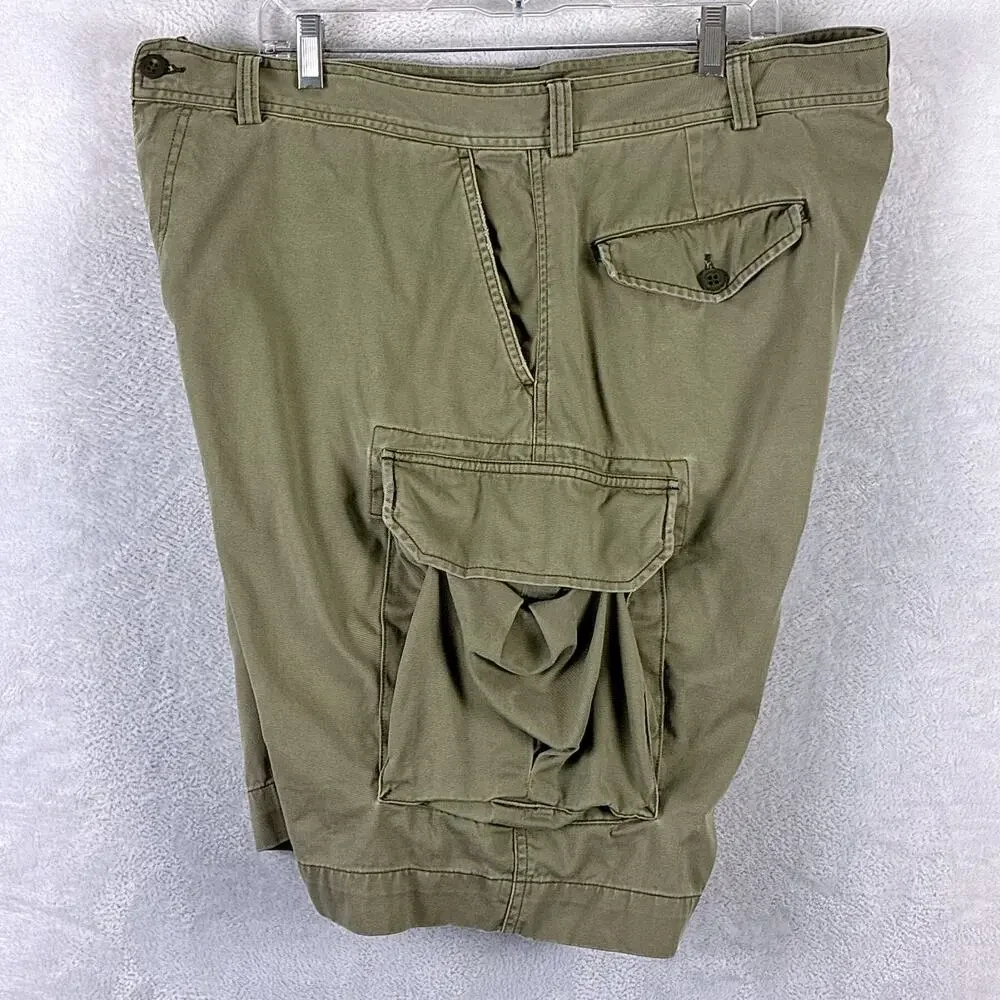 VTG Polo Ralph Lauren Cargo Shorts Men 40 Olive Baggy Preppy Grunge Military Y2K